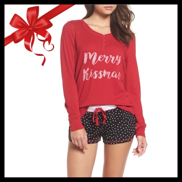 PJ Salvage Other - NIP PJ SALVAGE Merry Kissmas Pajama Short Set